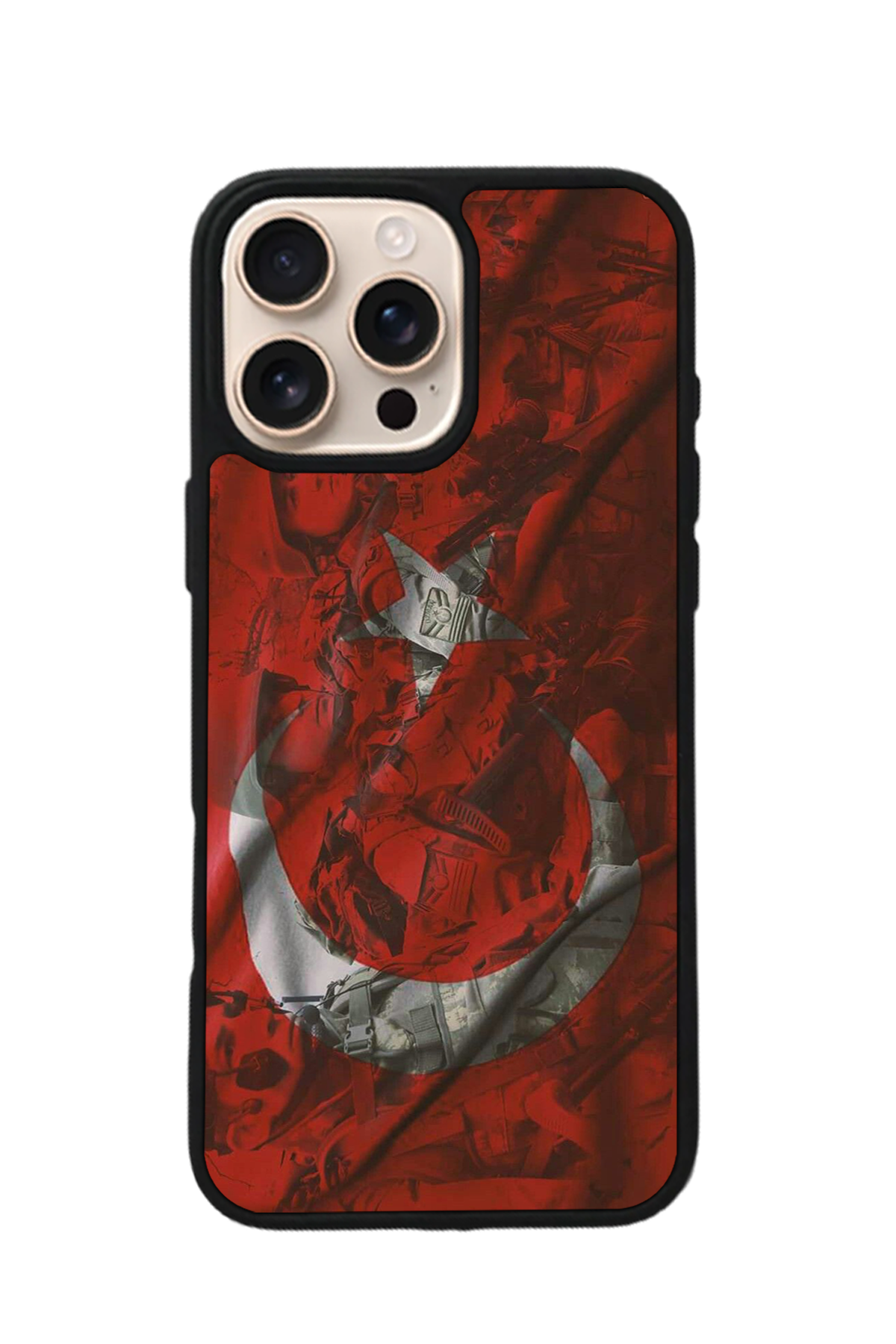 iPhone 16 Pro Max Uyumlu TürkBayragi Tasarımlı Glossy Premium Kılıf