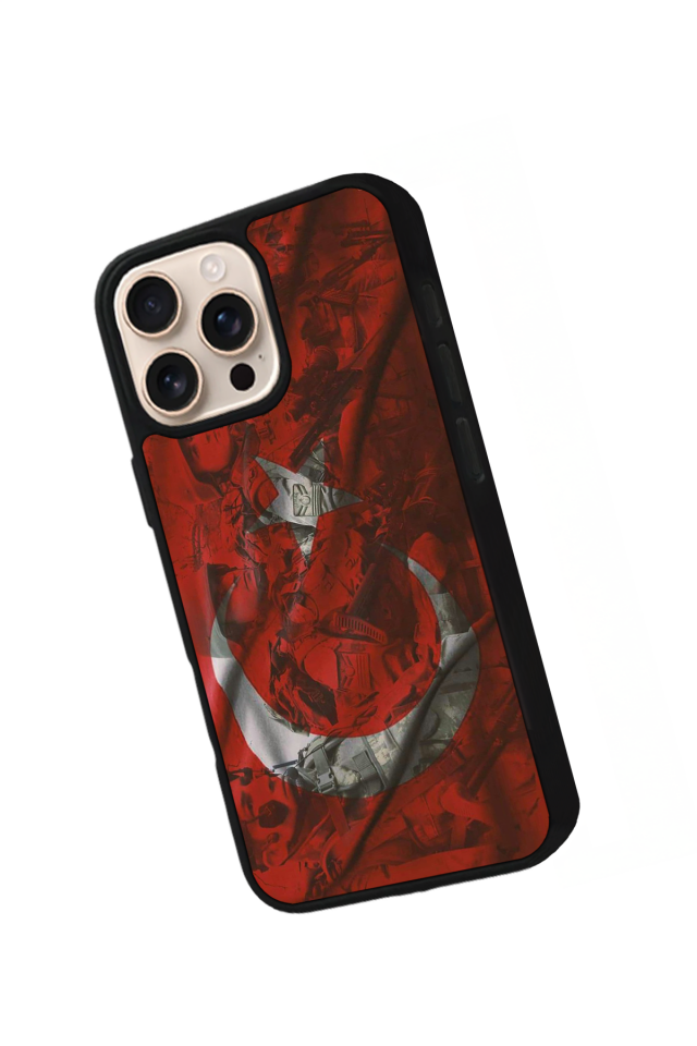 iPhone 16 Pro Max Uyumlu TürkBayragi Tasarımlı Glossy Premium Kılıf