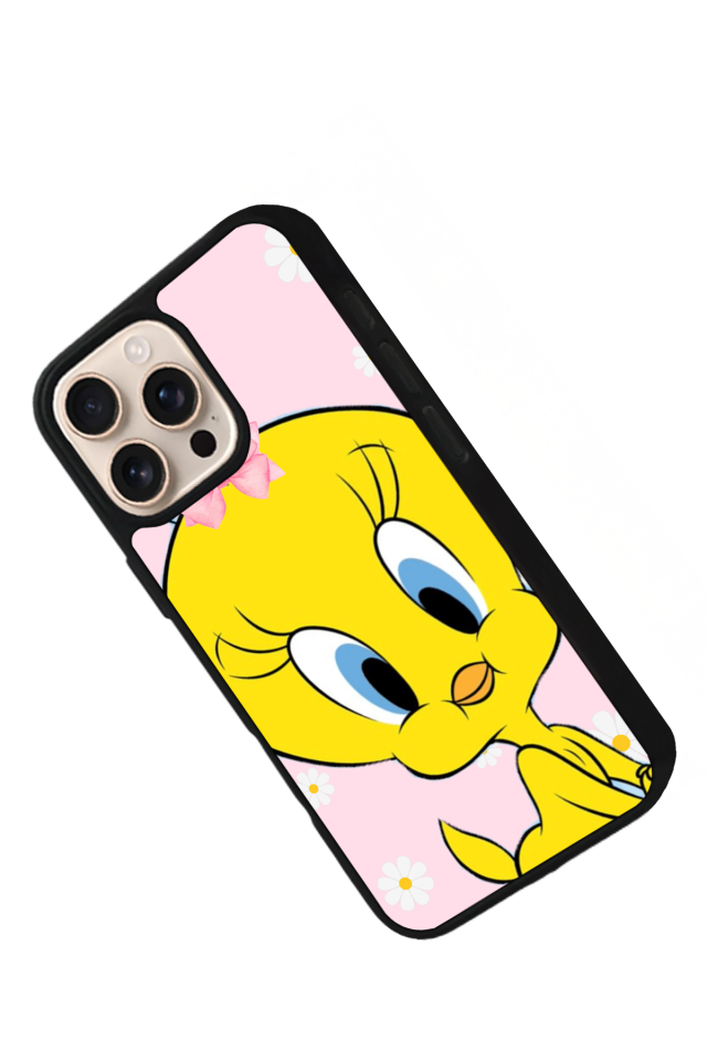 iPhone 16 Pro Uyumlu Tweety Tasarımlı Glossy Premium Kılıf