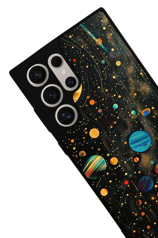 Samsung Galaxy S23 Ultra Uyumlu Uzay Tasarımlı Glossy Premium Kılıf