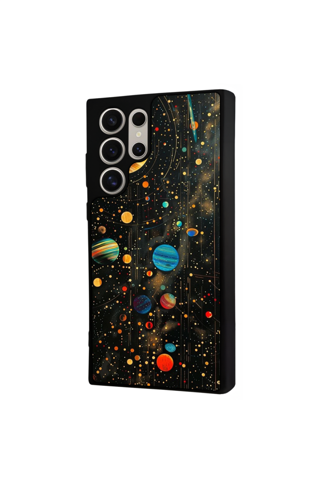Samsung Galaxy S23 Ultra Uyumlu Uzay Tasarımlı Glossy Premium Kılıf