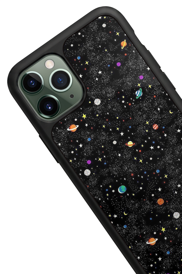 iPhone 11 Pro Uyumlu Uzay Tasarımlı Glossy Premium Kılıf