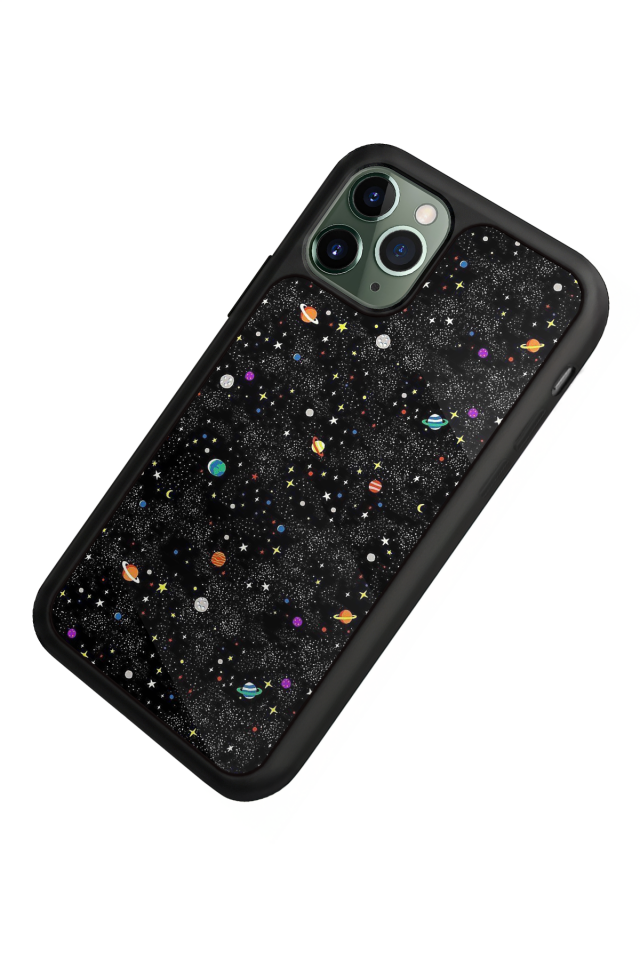 iPhone 11 Pro Uyumlu Uzay Tasarımlı Glossy Premium Kılıf