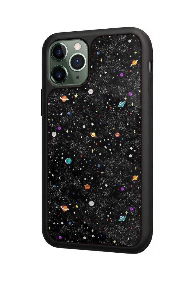 iPhone 11 Pro Uyumlu Uzay Tasarımlı Glossy Premium Kılıf
