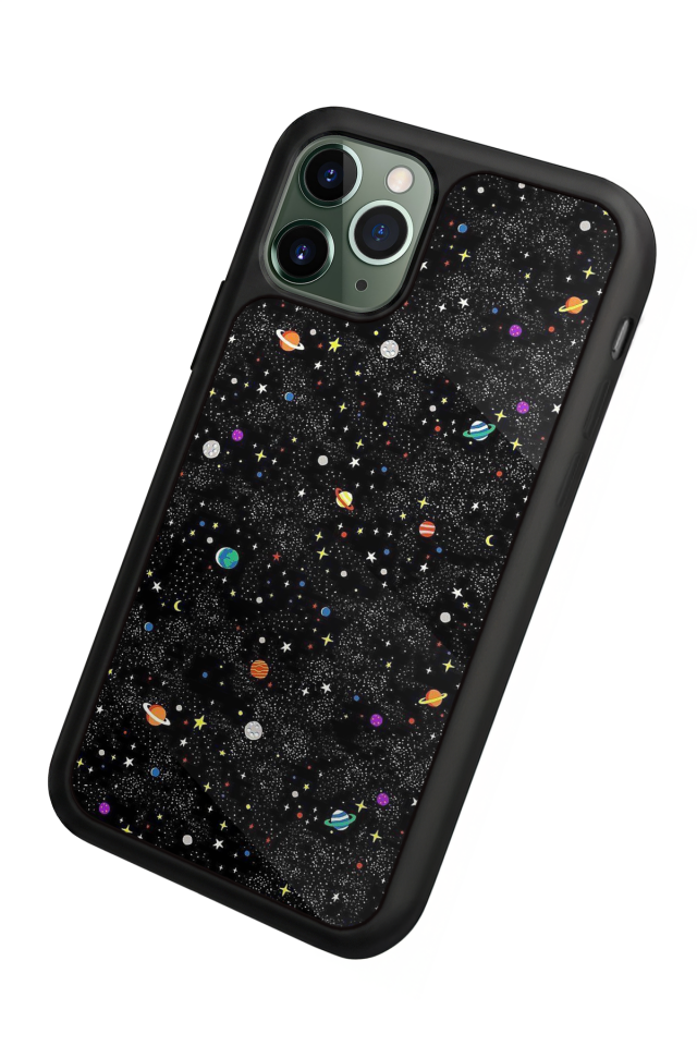 iPhone 11 Pro Uyumlu Uzay Tasarımlı Glossy Premium Kılıf