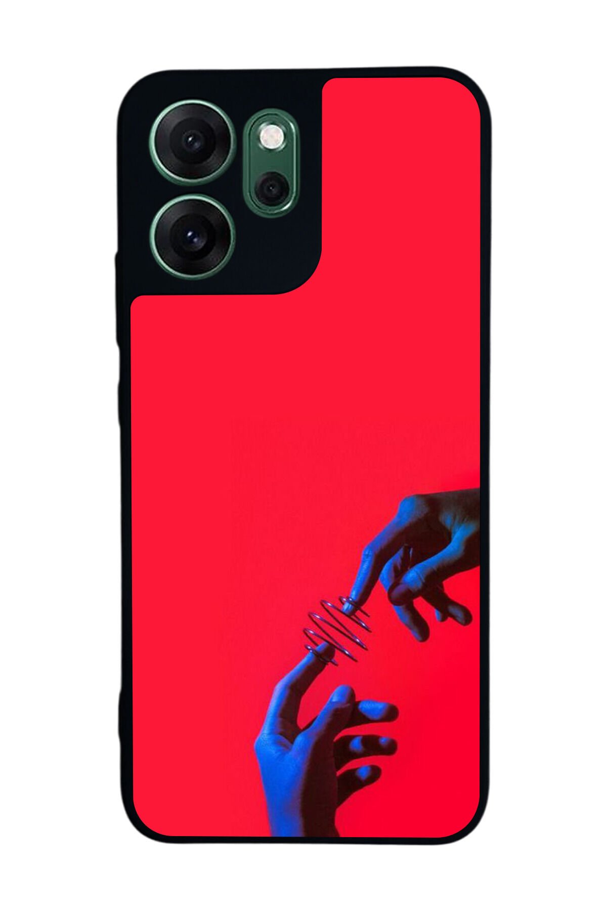 Oppo Reno 14F Uyumlu Kirmizi Tasarımlı Glossy Premium Kılıf