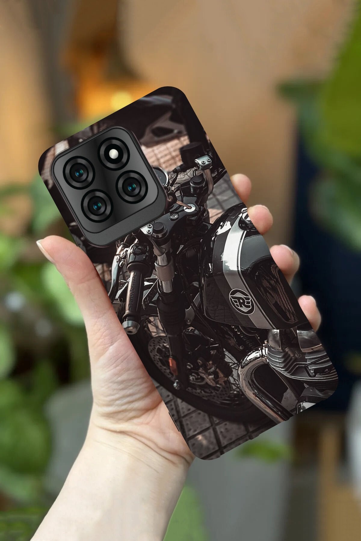 Reeder S71 Uyumlu Kamera Korumalı Motorbisiklet Desenli HD Baskılı Silikon Kılıf