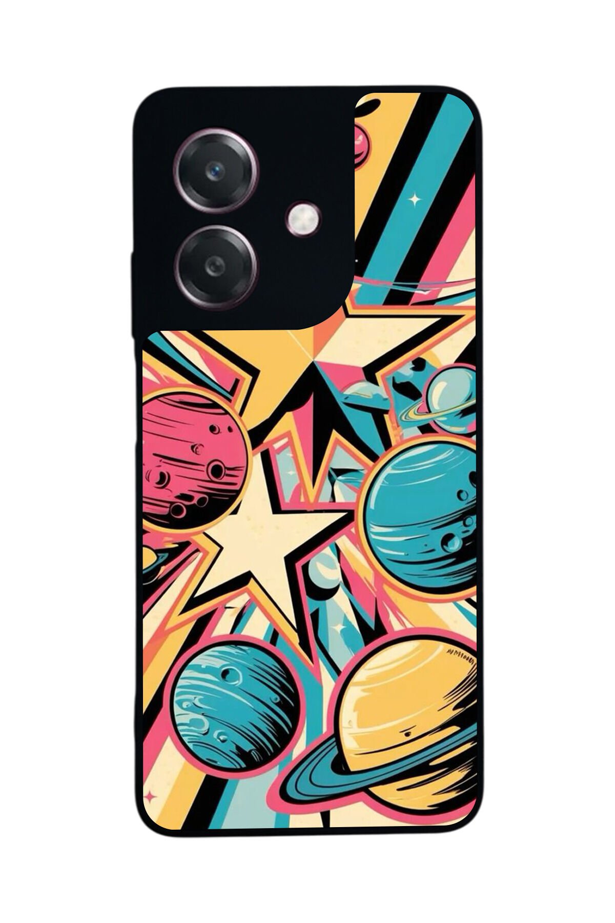 Oppo A3 5G Uyumlu Uzay Tasarımlı Glossy Premium Kılıf