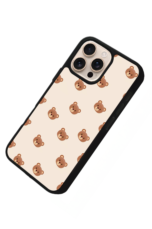 iPhone 15 Pro Uyumlu Ayı Tasarımlı Glossy Premium Kılıf