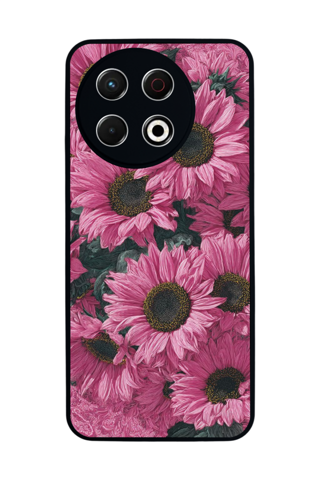 Tecno Spark 30 Pro Uyumlu Cicek Tasarımlı Glossy Premium Kılıf