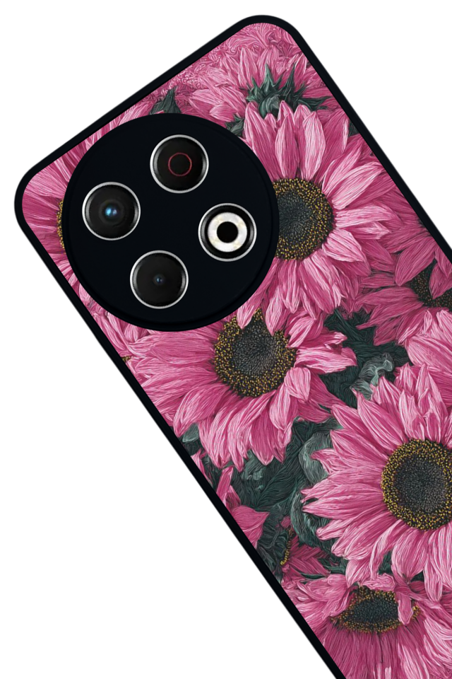 Tecno Spark 30 Pro Uyumlu Cicek Tasarımlı Glossy Premium Kılıf