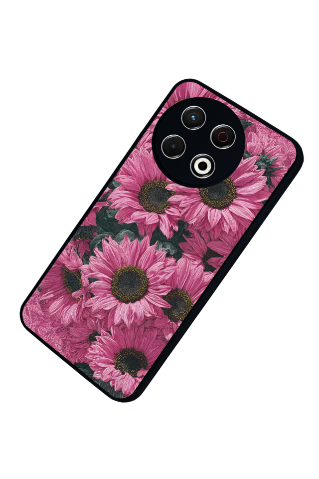 Tecno Spark 30 Pro Uyumlu Cicek Tasarımlı Glossy Premium Kılıf