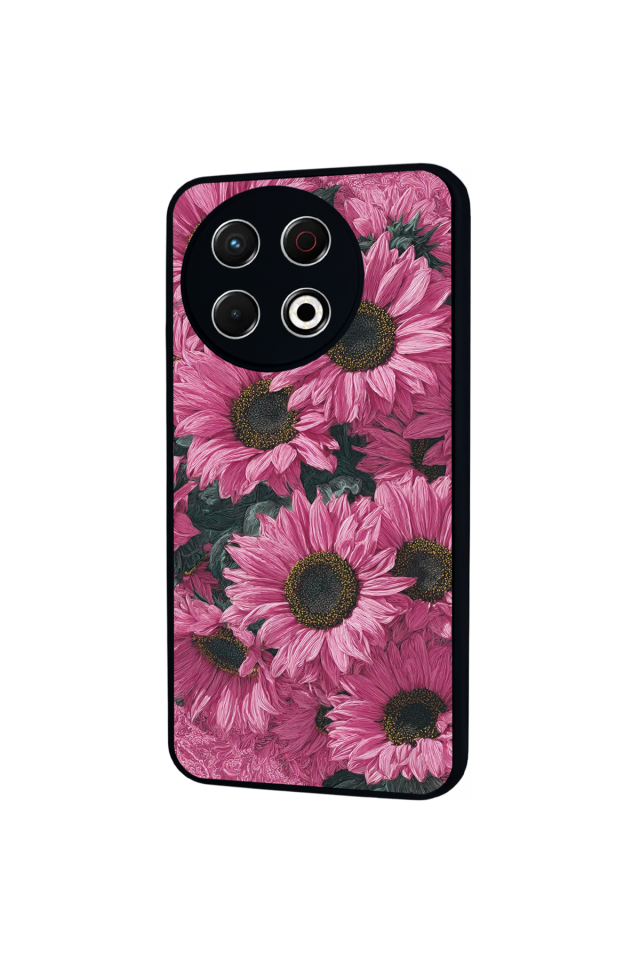 Tecno Spark 30 Pro Uyumlu Cicek Tasarımlı Glossy Premium Kılıf