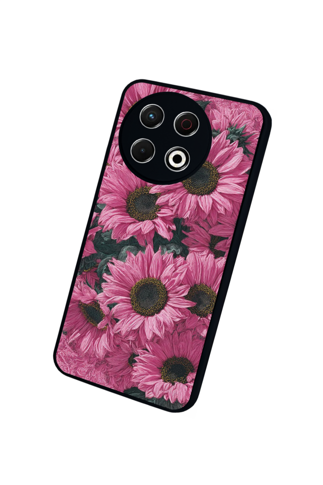 Tecno Spark 30 Pro Uyumlu Cicek Tasarımlı Glossy Premium Kılıf