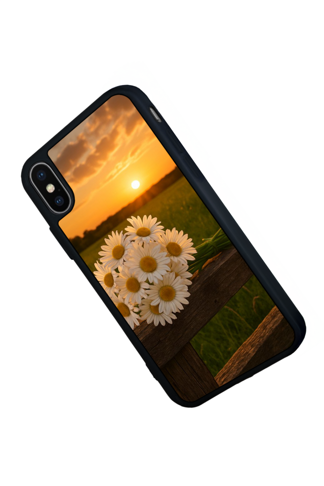 iPhone X/ XS Uyumlu Cicek Tasarımlı Glossy Premium Kılıf