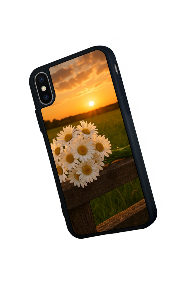 iPhone X/ XS Uyumlu Cicek Tasarımlı Glossy Premium Kılıf