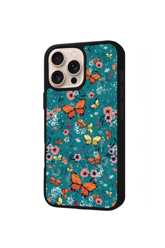 iPhone 14 Pro Uyumlu Floral Tasarımlı Glossy Premium Kılıf