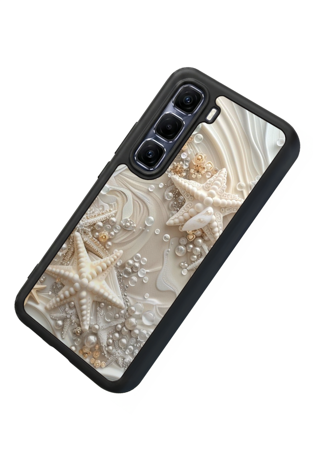 Infinix Hot 60 Pro Plus Uyumlu  İnci Tasarımlı Glossy Premium Kılıf