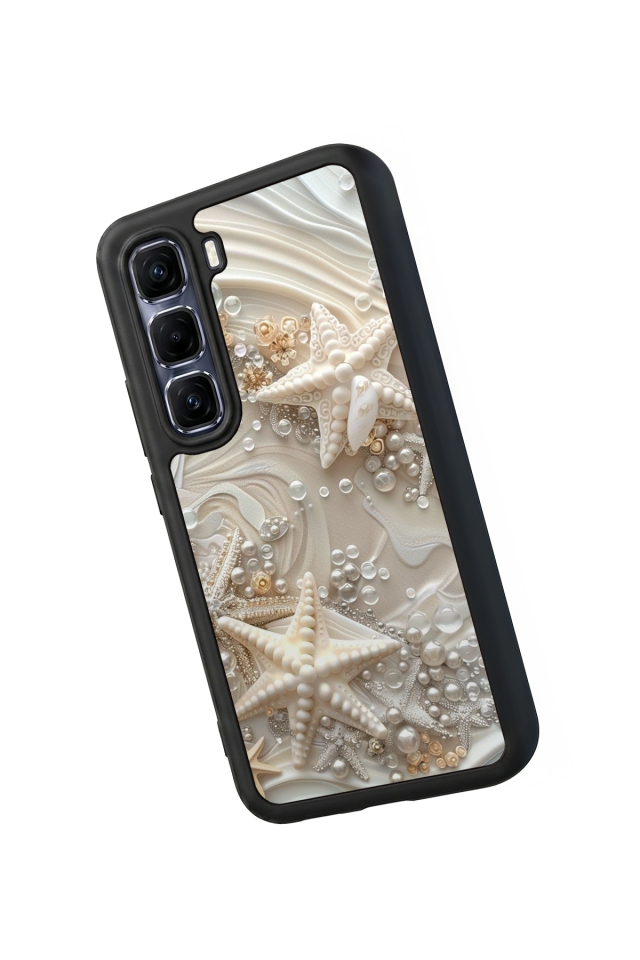 Infinix Hot 60 Pro Plus Uyumlu  İnci Tasarımlı Glossy Premium Kılıf