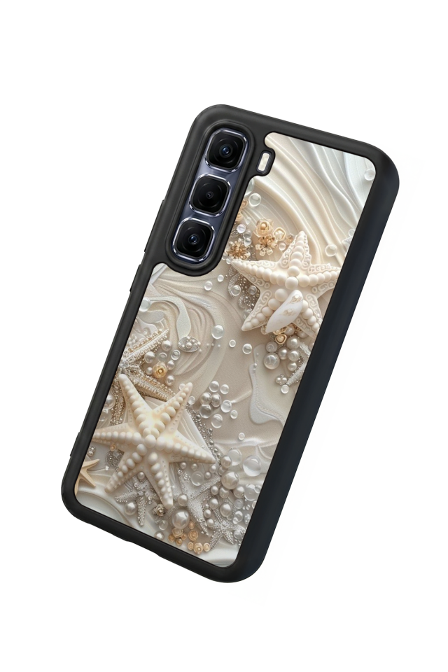 Infinix Hot 60 Pro Plus Uyumlu  İnci Tasarımlı Glossy Premium Kılıf