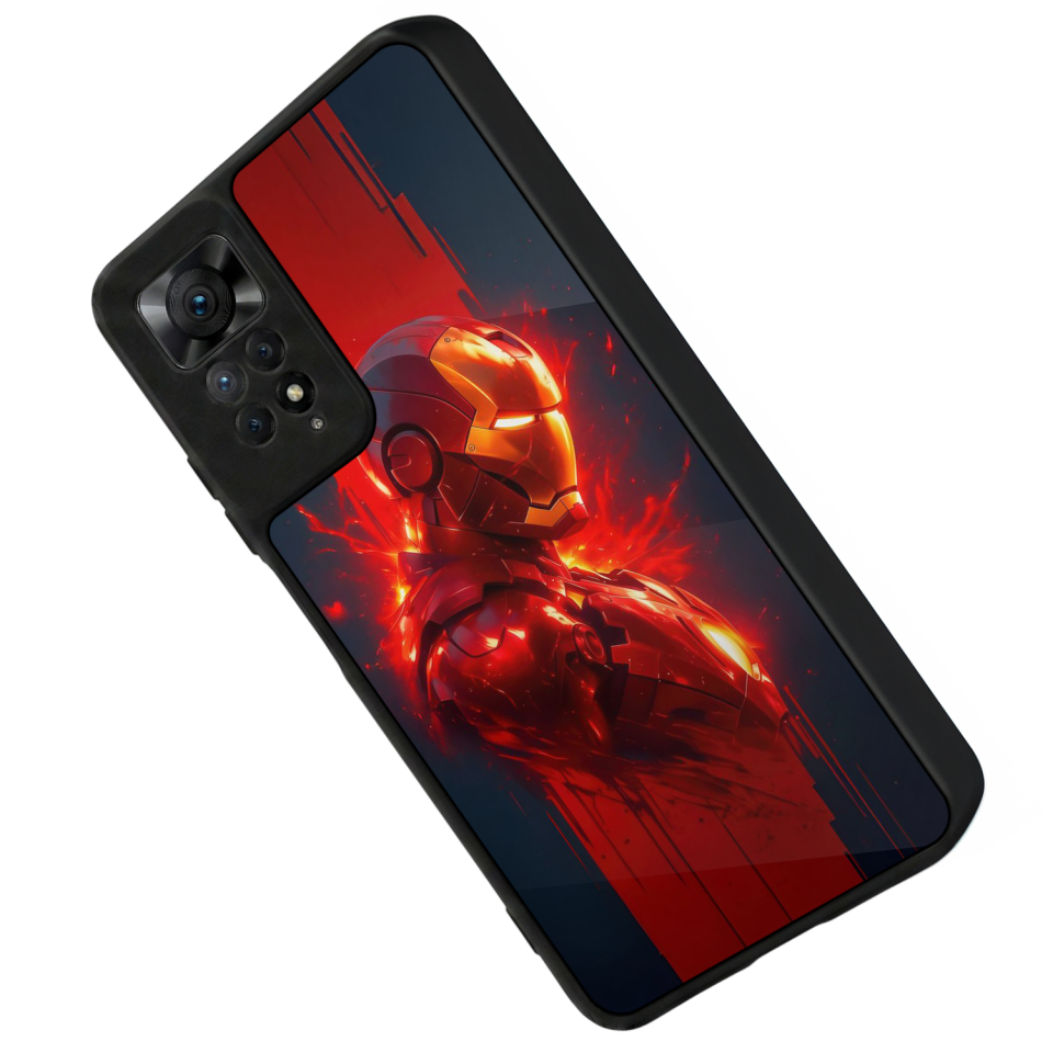 Xiaomi Redmi Note 11 Pro Uyumlu  Iron Man ( Demir Adam ) Tasarımlı Glossy Premium Kılıf
