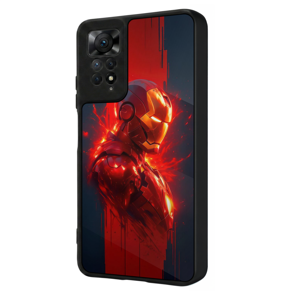 Xiaomi Redmi Note 11 Pro Uyumlu  Iron Man ( Demir Adam ) Tasarımlı Glossy Premium Kılıf