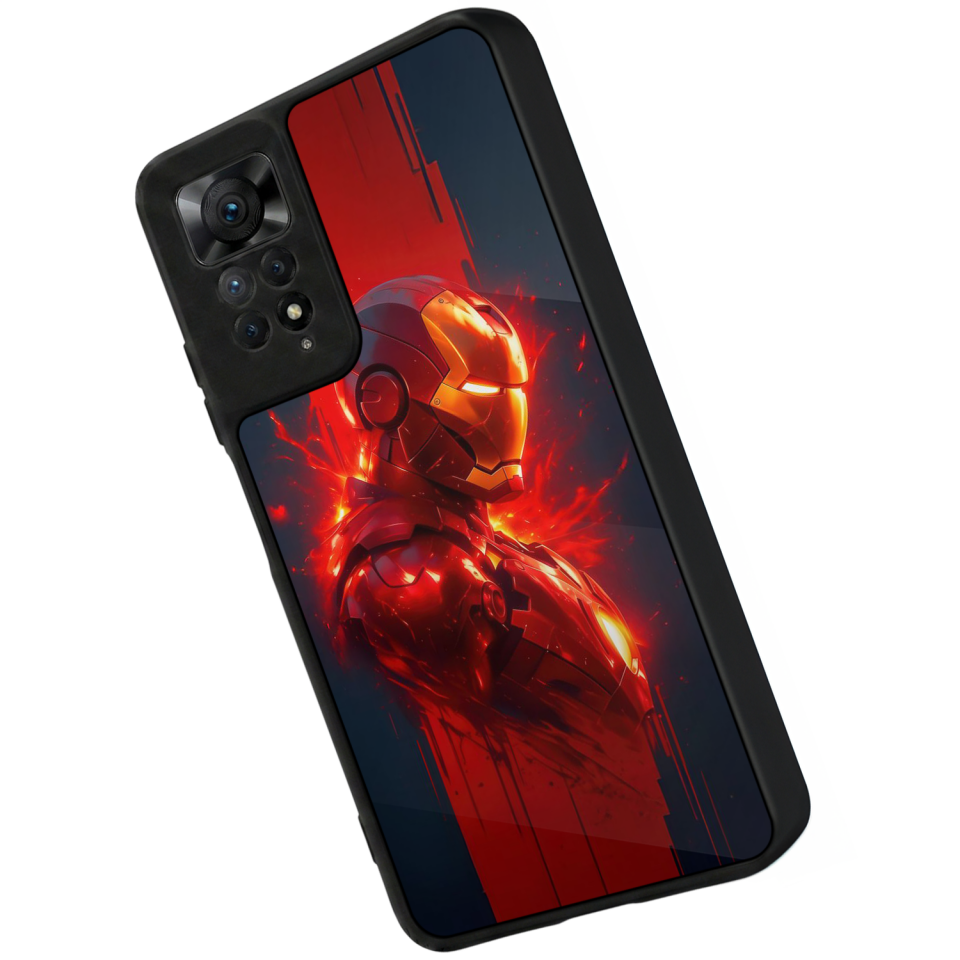 Xiaomi Redmi Note 11 Pro Uyumlu  Iron Man ( Demir Adam ) Tasarımlı Glossy Premium Kılıf