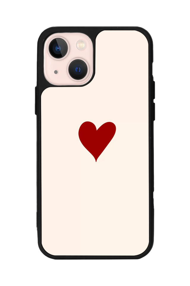 iPhone 13 Mini Uyumlu Kalp Love Tasarımlı Glossy Premium Kılıf