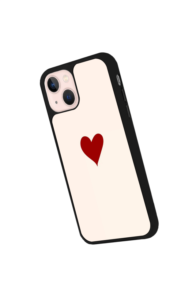 iPhone 13 Mini Uyumlu Kalp Love Tasarımlı Glossy Premium Kılıf