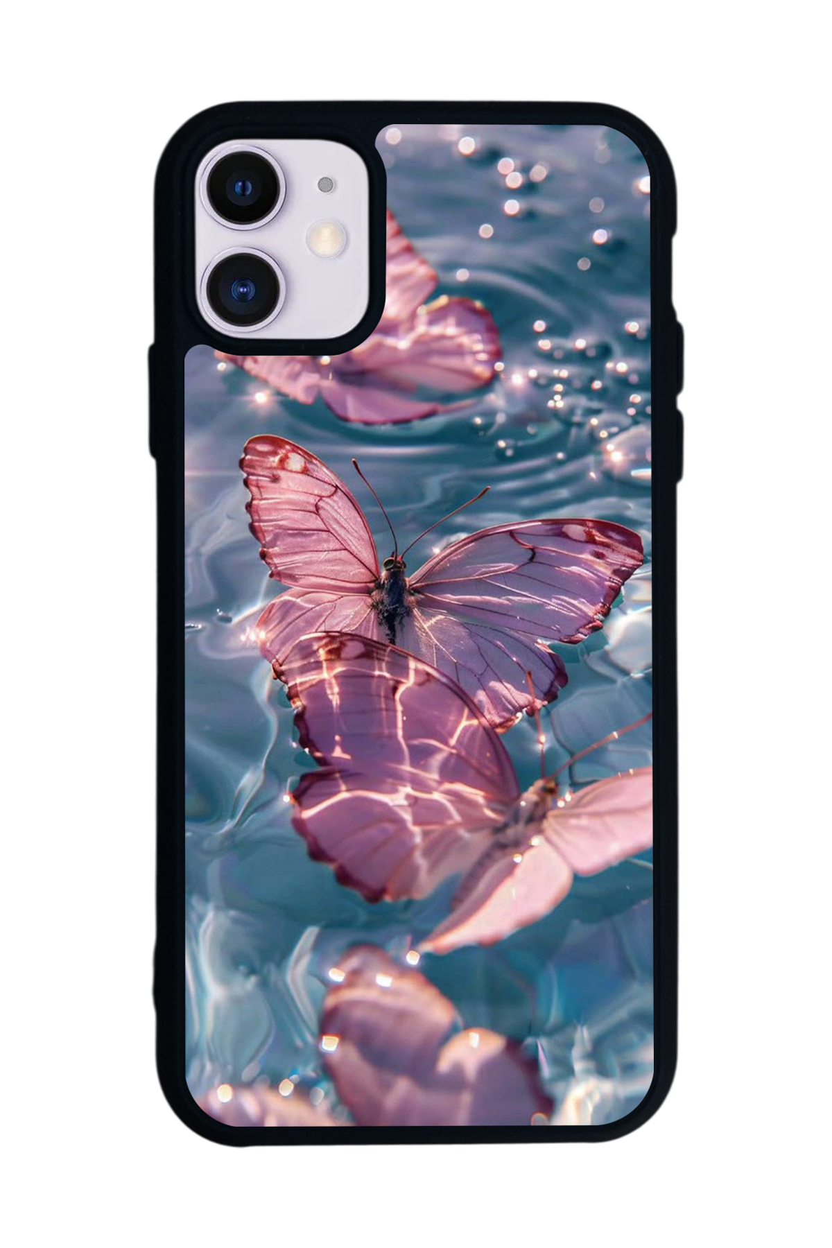 iPhone 11 Uyumlu Kelebek Tasarımlı Glossy Premium Kılıf