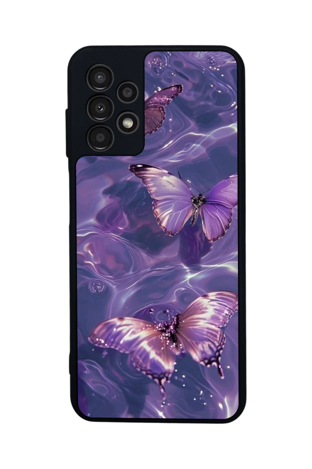 Samsung Galaxy A13 Uyumlu Kelebek Tasarımlı Glossy Premium Kılıf