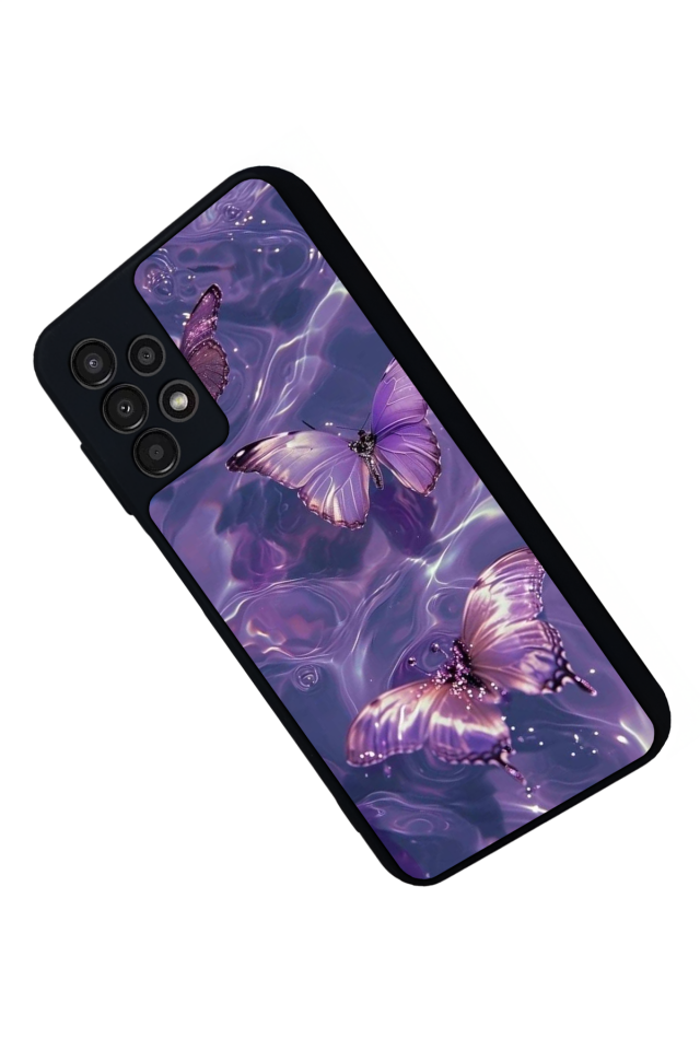 Samsung Galaxy A13 Uyumlu Kelebek Tasarımlı Glossy Premium Kılıf