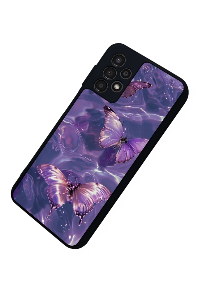 Samsung Galaxy A13 Uyumlu Kelebek Tasarımlı Glossy Premium Kılıf