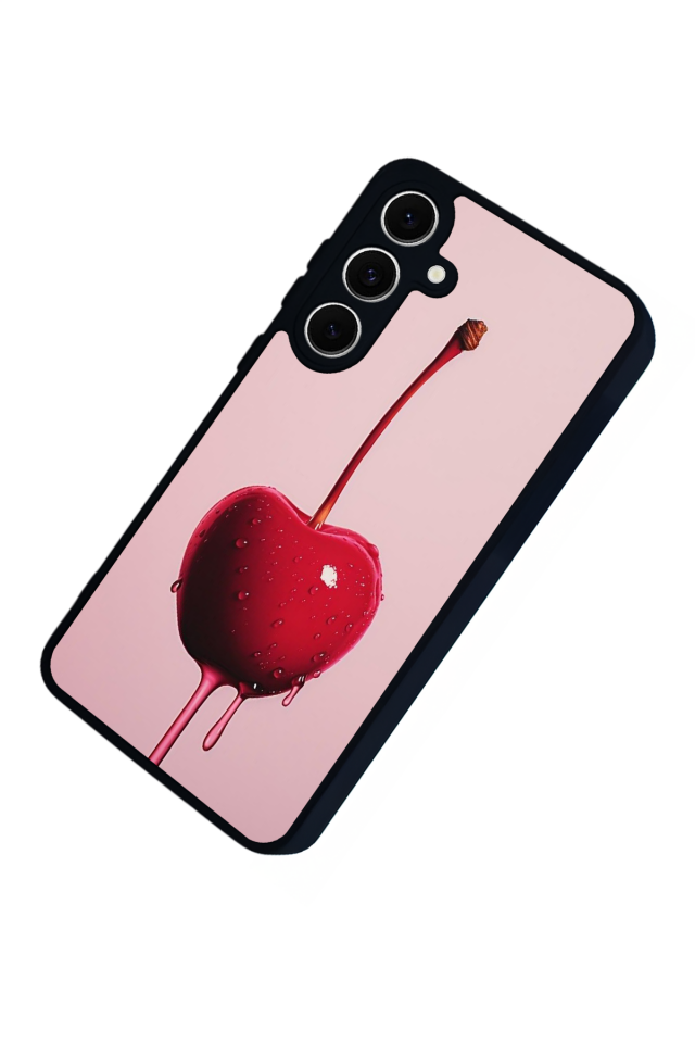 Samsung Galaxy A16 Uyumlu Kiraz Tasarımlı Glossy Premium Kılıf