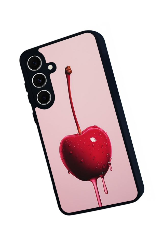 Samsung Galaxy A16 Uyumlu Kiraz Tasarımlı Glossy Premium Kılıf