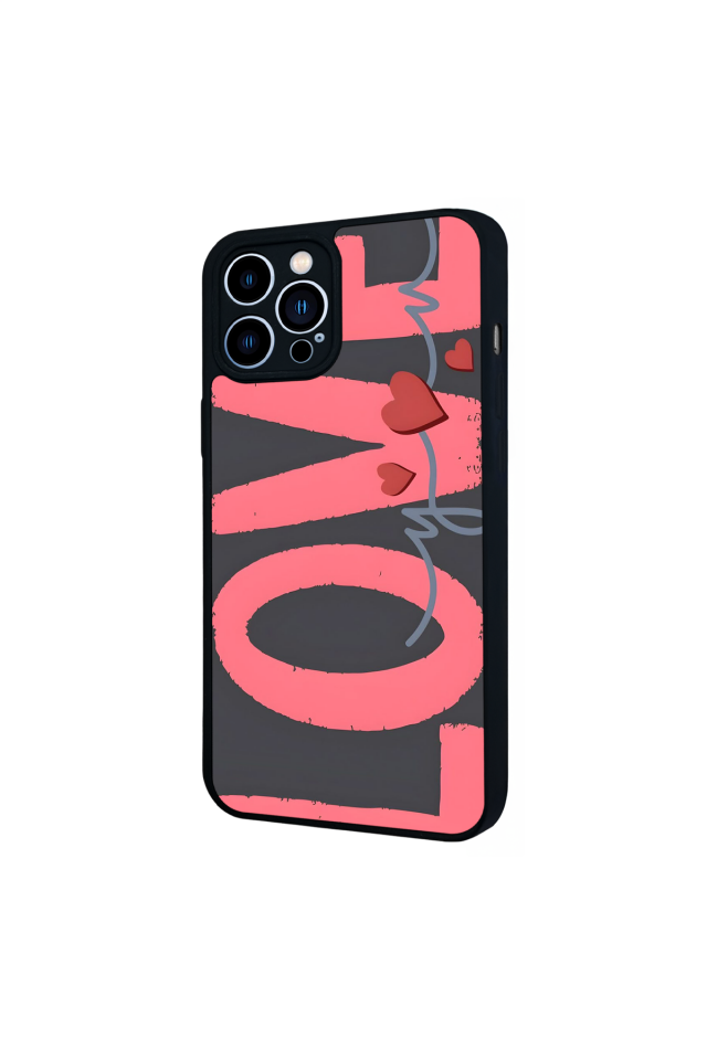 iPhone 12 Pro Max Uyumlu Love Tasarımlı Glossy Premium Kılıf