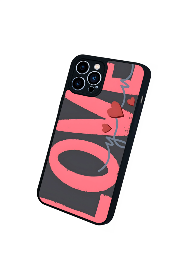 iPhone 12 Pro Max Uyumlu Love Tasarımlı Glossy Premium Kılıf