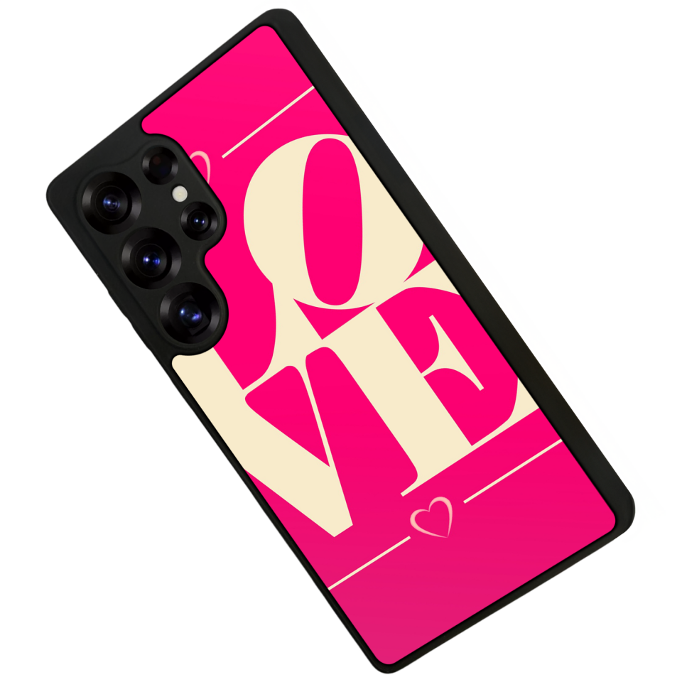 Samsung Galaxy S25 Ultra Uyumlu Love Tasarımlı Glossy Premium Kılıf