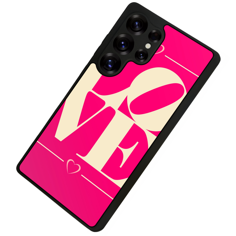 Samsung Galaxy S25 Ultra Uyumlu Love Tasarımlı Glossy Premium Kılıf