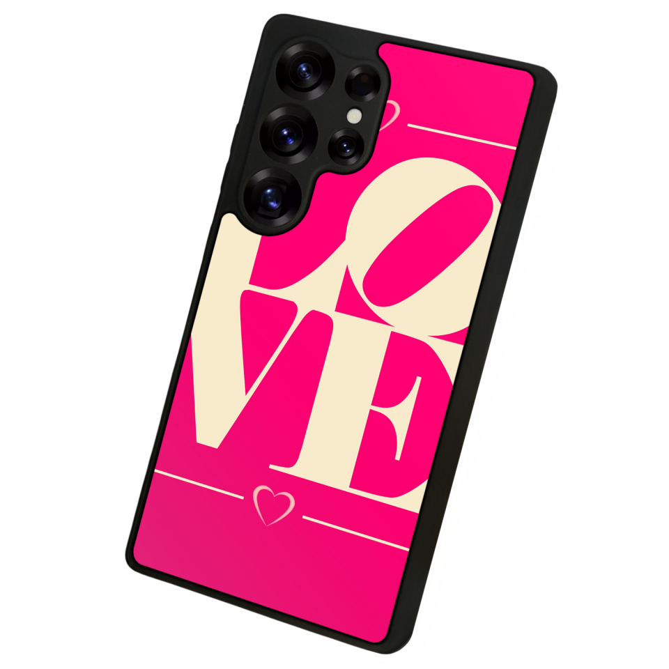 Samsung Galaxy S25 Ultra Uyumlu Love Tasarımlı Glossy Premium Kılıf