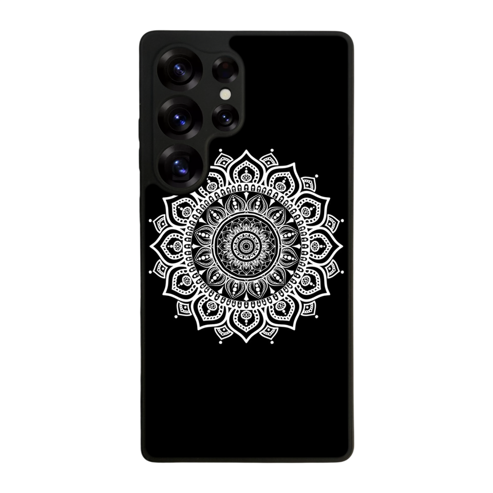 Samsung Galaxy S25 Ultra Uyumlu Mandala Tasarımlı Glossy Premium Kılıf