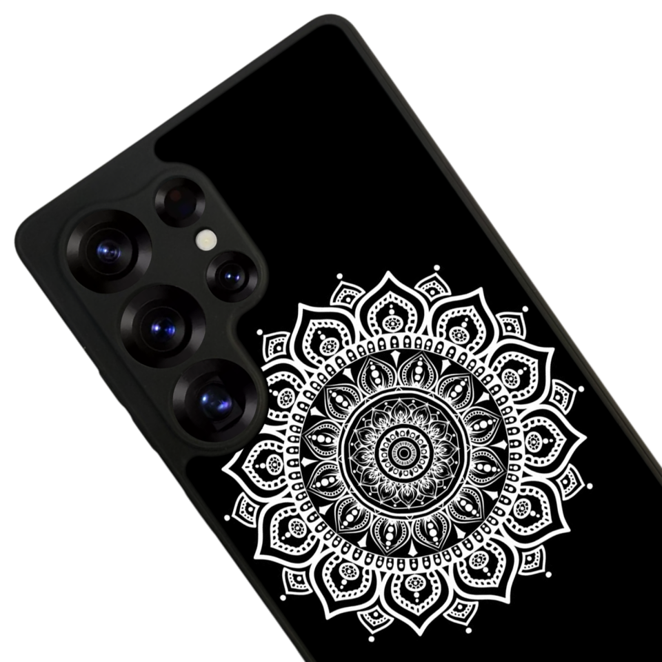 Samsung Galaxy S25 Ultra Uyumlu Mandala Tasarımlı Glossy Premium Kılıf