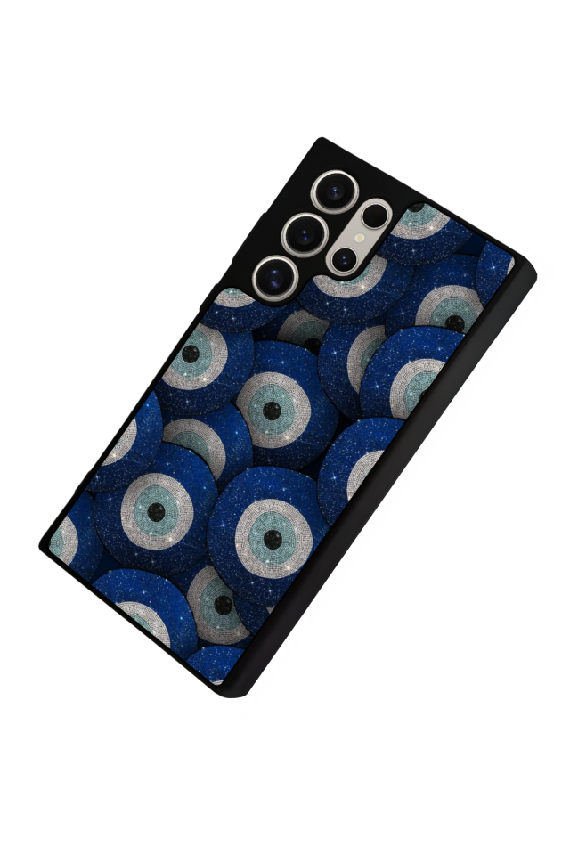 Samsung Galaxy S22 Ultra Uyumlu Nazar Tasarımlı Glossy Premium Kılıf