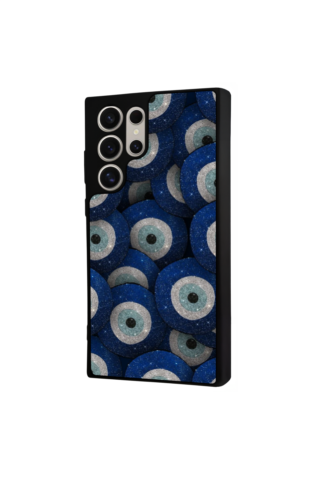 Samsung Galaxy S22 Ultra Uyumlu Nazar Tasarımlı Glossy Premium Kılıf