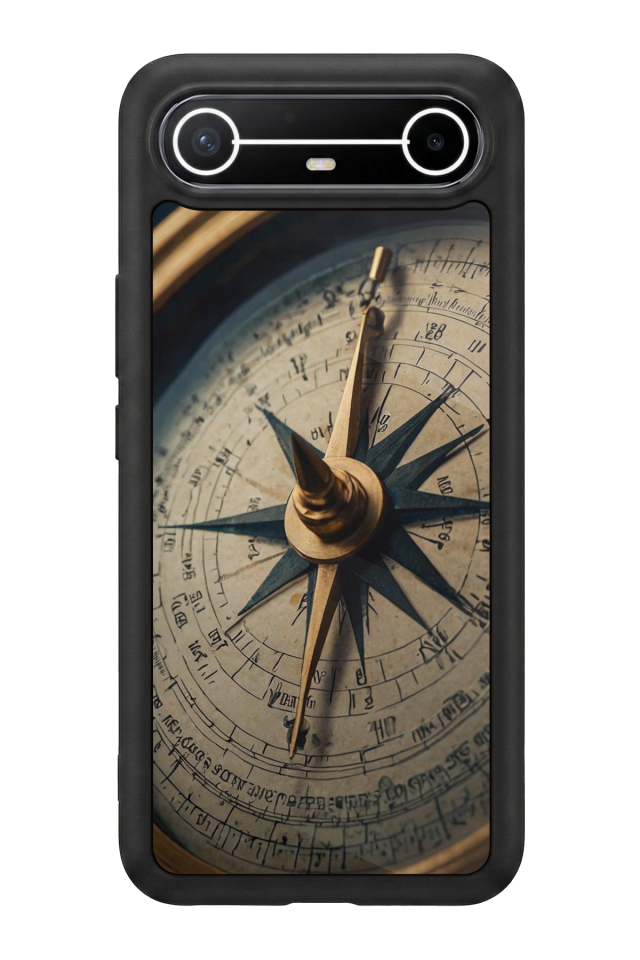 Tecno Spark Slim 5G Uyumlu Pusula Tasarımlı Glossy Premium Kılıf