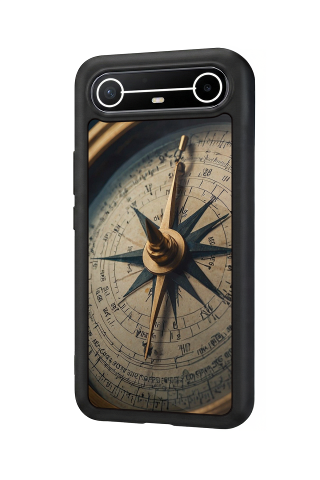 Tecno Spark Slim 5G Uyumlu Pusula Tasarımlı Glossy Premium Kılıf