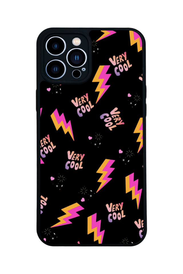 iPhone 12 Pro Max Uyumlu Simsek Tasarımlı Glossy Premium Kılıf