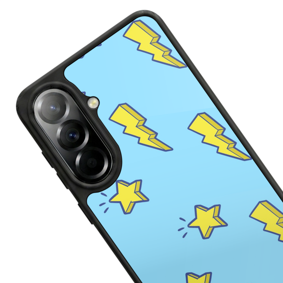 Samsung Galaxy A57 Uyumlu Simsek Tasarımlı Glossy Premium Kılıf