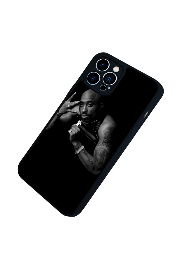 iPhone 13 Pro Max Uyumlu Tupac Tasarımlı Glossy Premium Kılıf