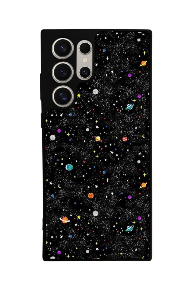 Samsung Galaxy S23 Ultra Uyumlu Uzay Tasarımlı Glossy Premium Kılıf